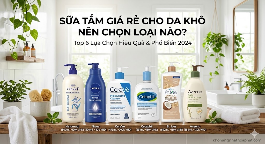 Sữa Tắm Giá Rẻ Cho Da Khô Nên Chọn Loại Nào?