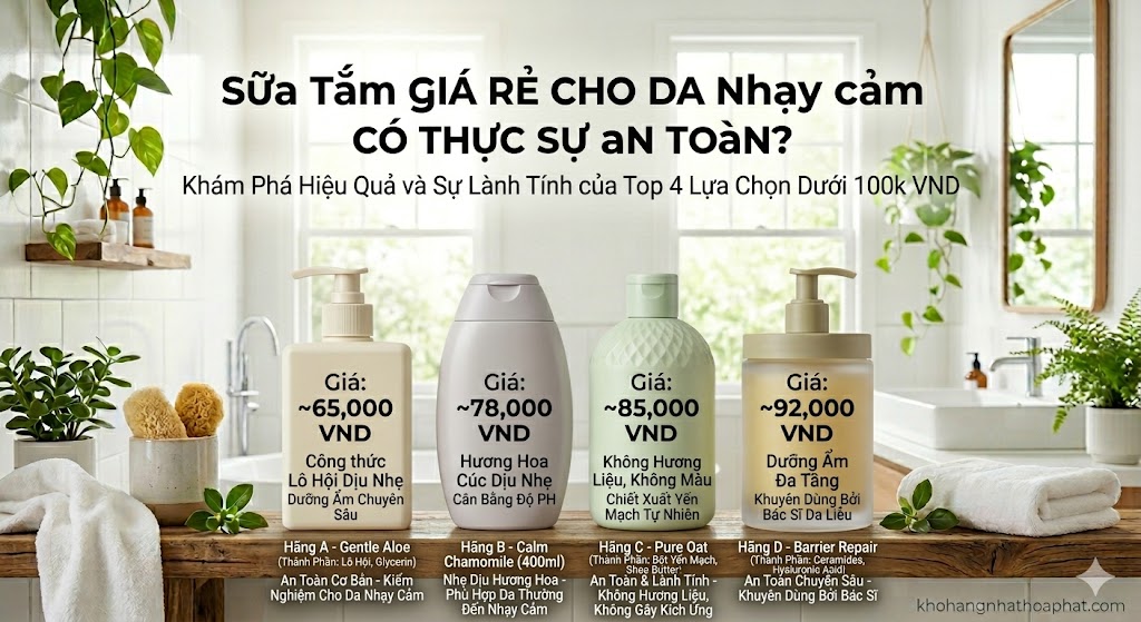 Sữa tắm giá rẻ cho da nhạy cảm có thực sự an toàn?