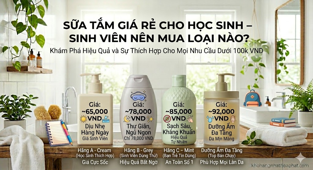 Sữa Tắm Giá Rẻ Cho Học Sinh – Sinh Viên Nên Mua Loại Nào?