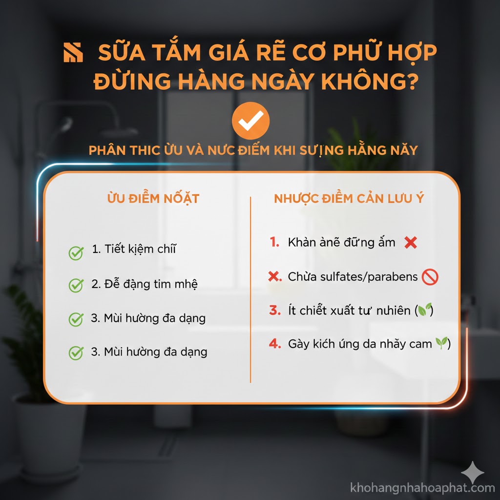 Sữa Tắm Giá Rẻ Có Phù Hợp Dùng Hàng Ngày Không?