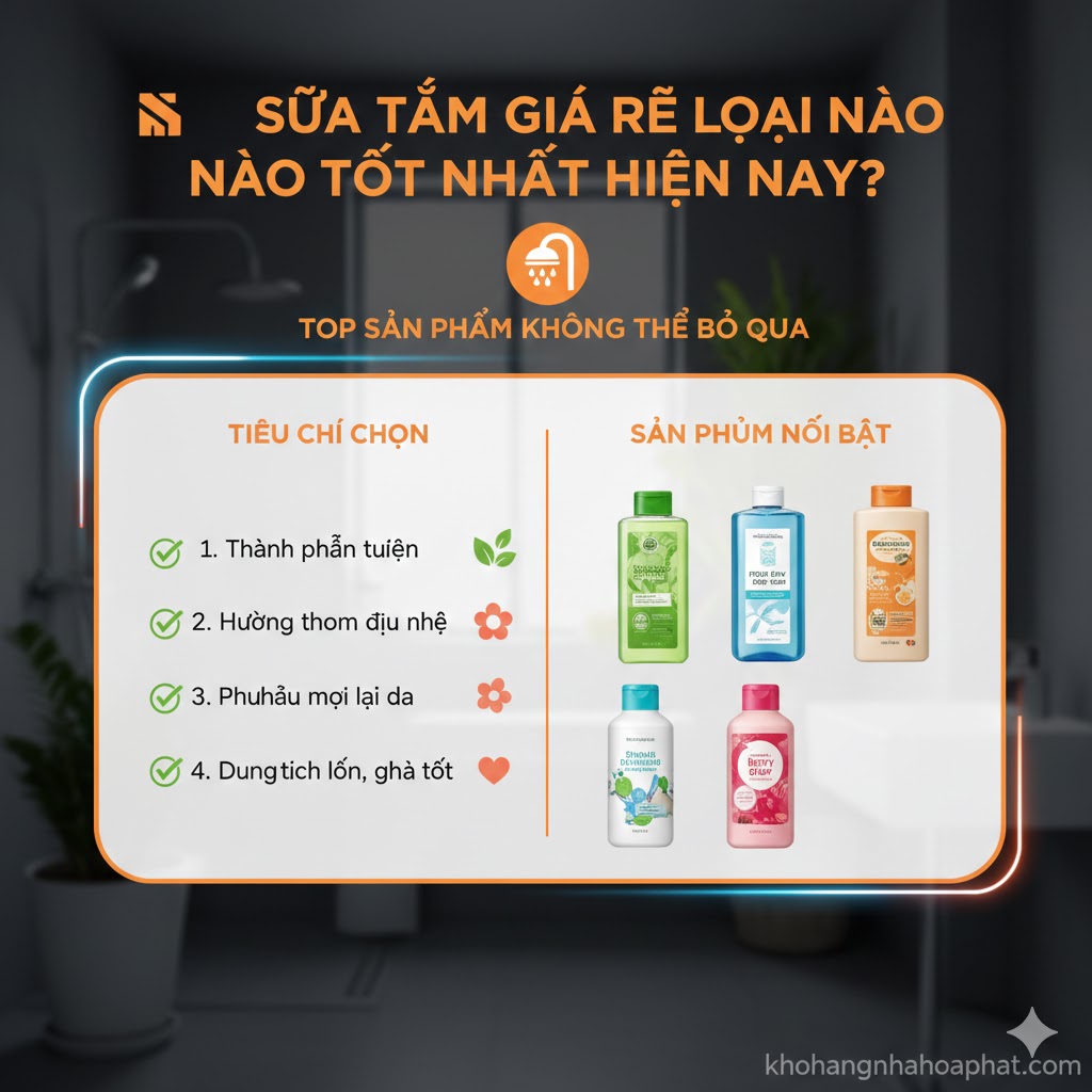 Sữa Tắm Giá Rẻ Loại Nào Tốt Nhất Hiện Nay?