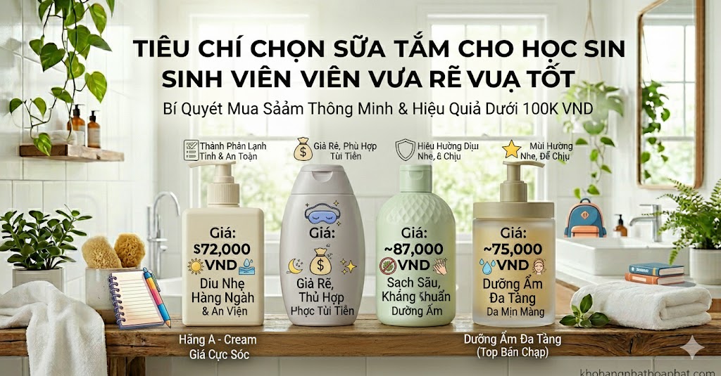 Tiêu chí chọn sữa tắm cho học sinh sinh viên vừa rẻ vừa tốt