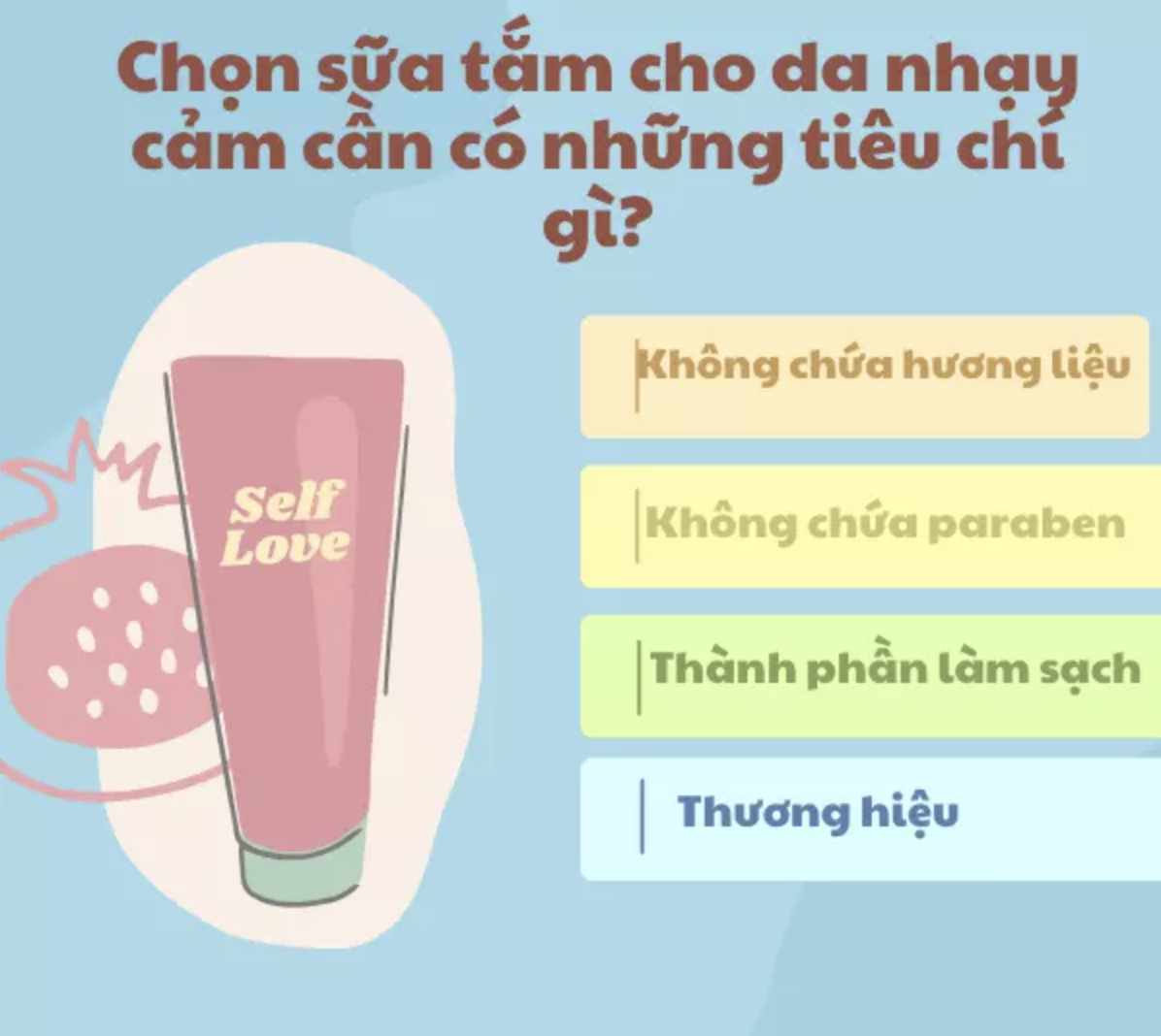 Tiêu chí chọn sữa tắm giá rẻ cho da nhạy cảm an toàn